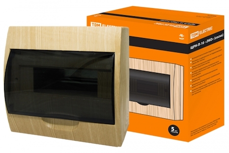 TDM ELECTRIC SQ0901-0015 Бокс ЩРН-П-10 модулей навесной пластик IP41 "Эко" (сосна) TDM